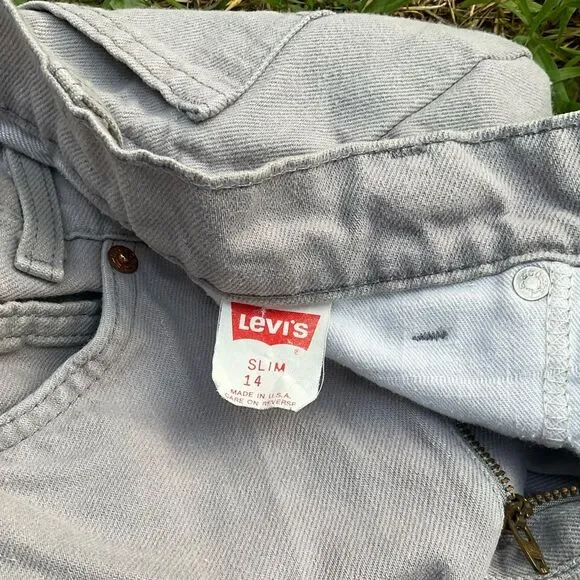 Authentic VTG 80s Gray Levis Orange Tab High Waist Jeans Size 14 Juniors/Youth - Picture 7 of 12